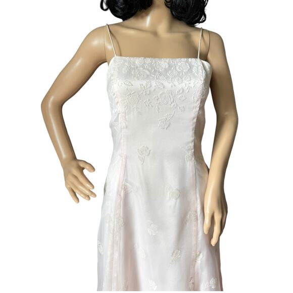 Jessica McClintock Gunne Sax Millennium 2000 pink Floral Gown Size small - Picture 4 of 14